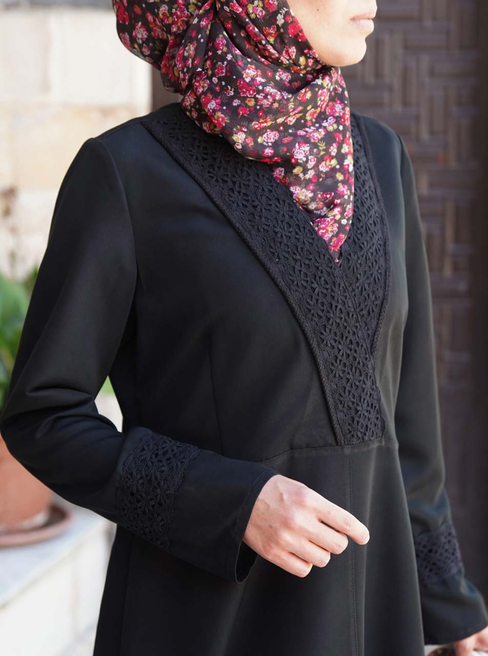 Lace and Trim Abaya